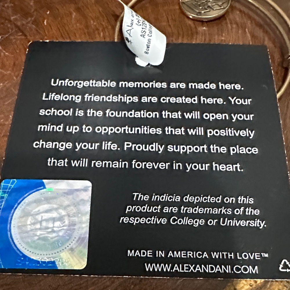 Alex and Ani Boston College NEW Gold Charm Bracelet - Picture 5 of 6